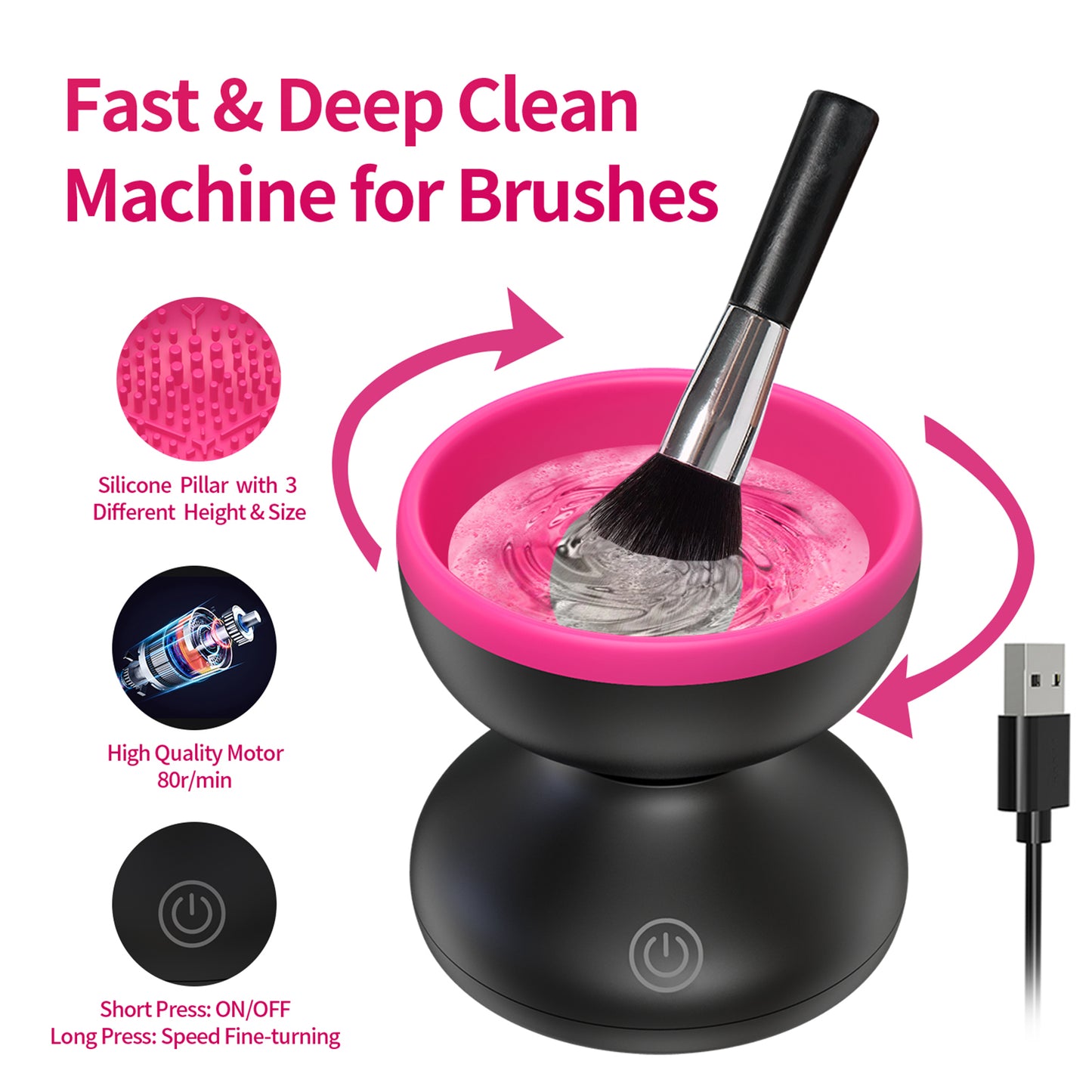 Makeup Brush Cleaner Machine | Alyfini