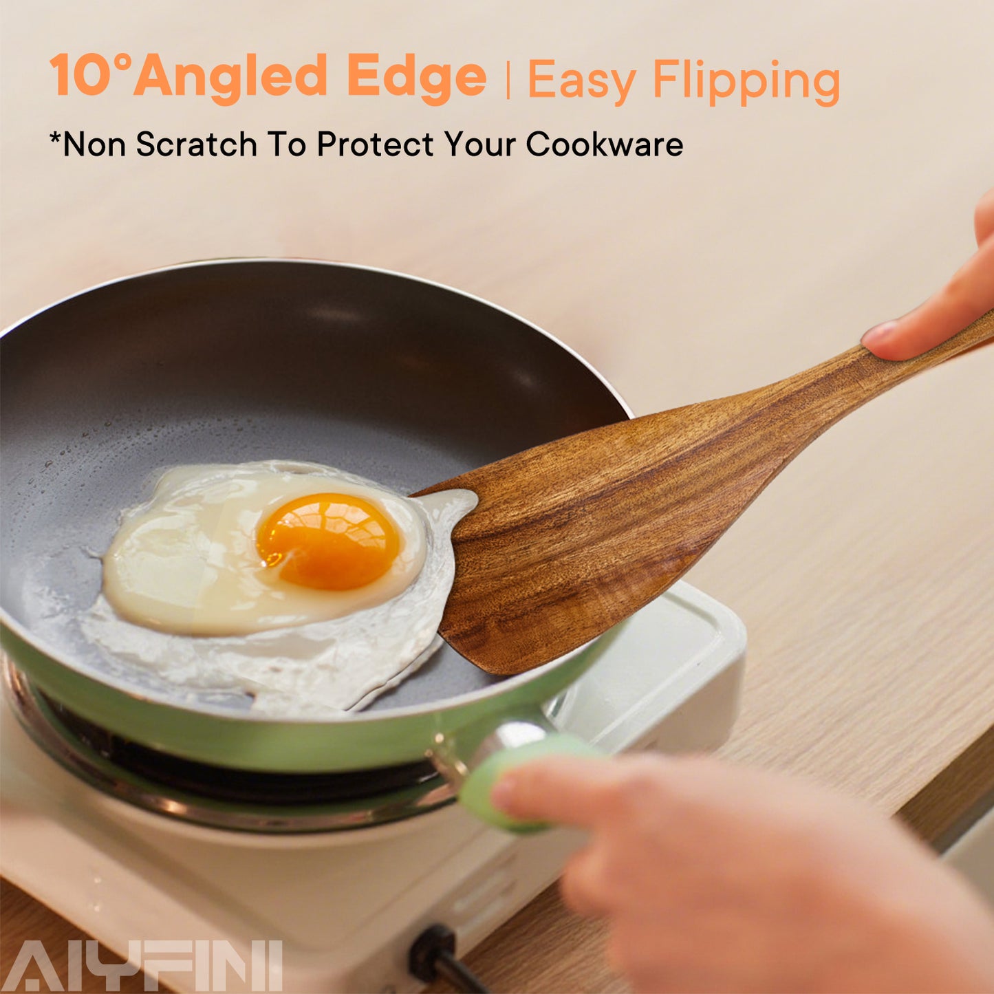Non-Toxic Wooden Cooking Utensils Set | Alyfini